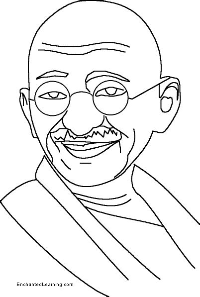 Gandhi | Easy drawings, Children sketch, Drawing for kids