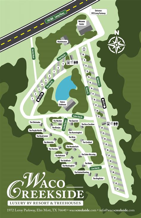 Resort Map - Waco Creekside Resort