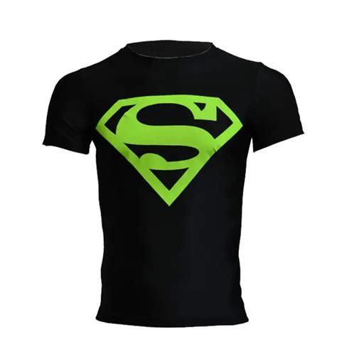 Aliexpress.com : Buy Men Superman Superhero Printed T shirt Bodybuilding Fitness Sport Tee Male ...