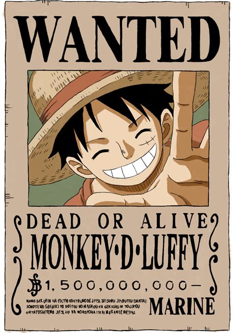 Straw Hat Luffy Wanted Poster