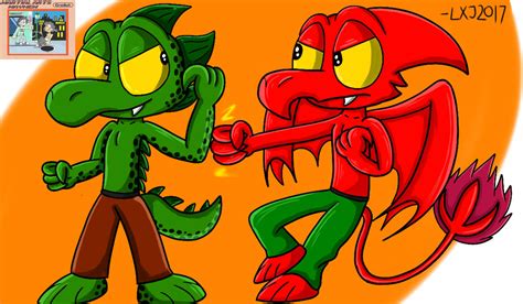 Dino Fight by DrackoisTaken on DeviantArt