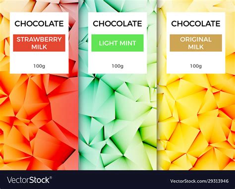 Chocolate bar packaging template design chocolate Vector Image