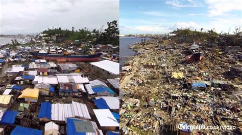 Typhoon Haiyan: Aerial footage shows how Tacloban has recovered 6 months on - YouTube