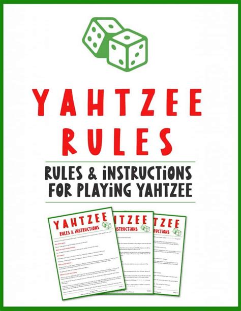 Christmas Yahtzee Rules and Yahtzee Score Cards | TiaraTribe