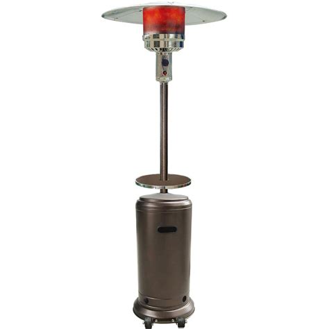 Hanover 7 ft. 41,000 BTU Hammered Bronze Steel Umbrella Propane Gas Patio Heater-HAN001BR - The ...