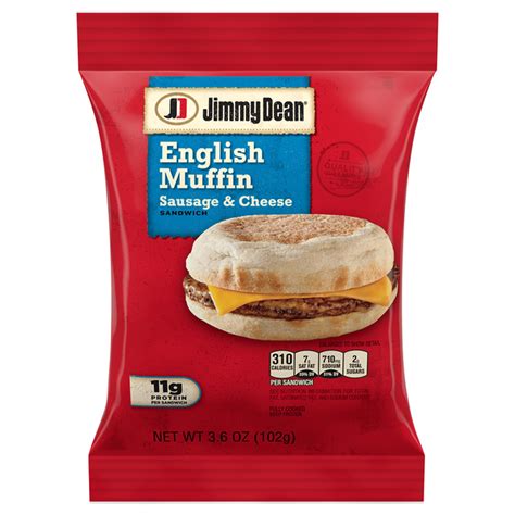 Jimmy Dean English Muffin, Sausage & Cheese (3.6 oz) Delivery or Pickup Near Me - Instacart