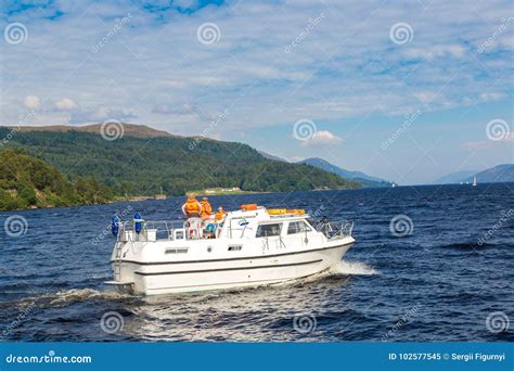 Boat on the Loch Ness Lake in Scotland Editorial Image - Image of scenic, peaceful: 102577545