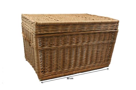 Large Wicker Storage Boxes With Lids : Willow Basket, Xl Extra-large Trunk, 80 Cm With Lid ...