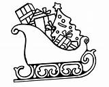 Santa On Sleigh Coloring Page  Free Printable Pages For Kids sketch template