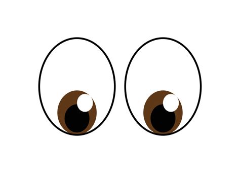 Brown Cute Cartoon Eyes 18745471 Vector Art at Vecteezy