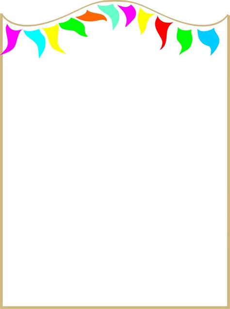 Border | Free Stock Photo | Illustration of a blank frame border with colorful pennants | # 6320 ...