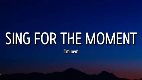 Eminem - Sing For The Moment (Lyrics) - YouTube