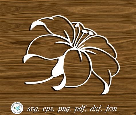 Lily svg Silhouette cut file for cutting machines flower | Etsy