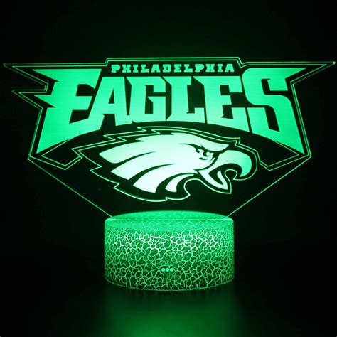 Philadelphia Eagles decor LED Multicolor Night Light Lamp | Etsy