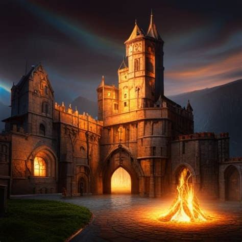 Amazing medieval castle at night - AI Generated Artwork - NightCafe Creator