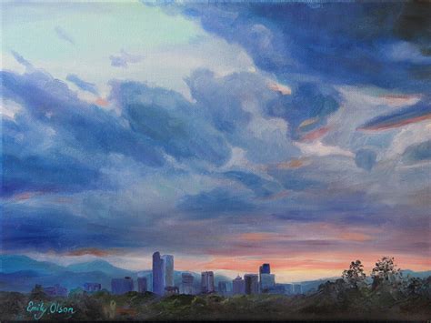 Denver Skyline Painting at PaintingValley.com | Explore collection of Denver Skyline Painting