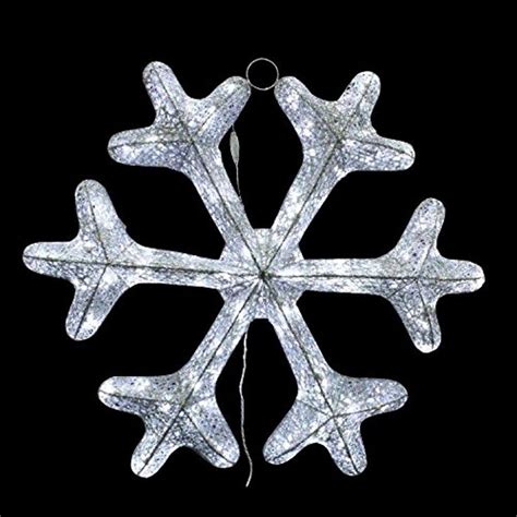 36 in. White Tinsel Snowflake with Twinkling Lights * Click image to ...