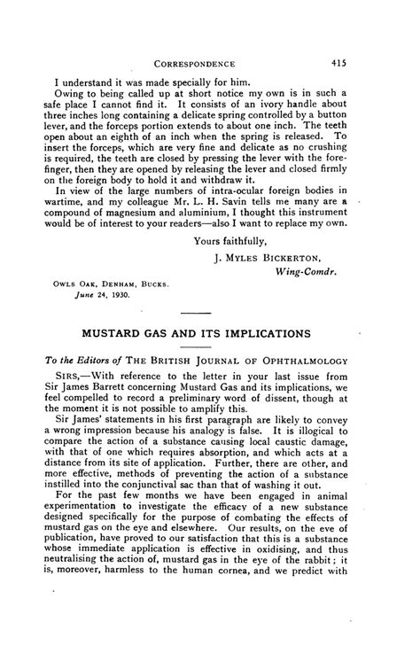 (PDF) MUSTARD GAS AND ITS IMPLICATIONS.