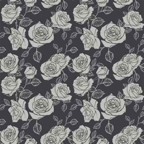 Rose Seamless Pattern Background, Flower Seamless Pattern, Vector Floral Seamless Pattern ...