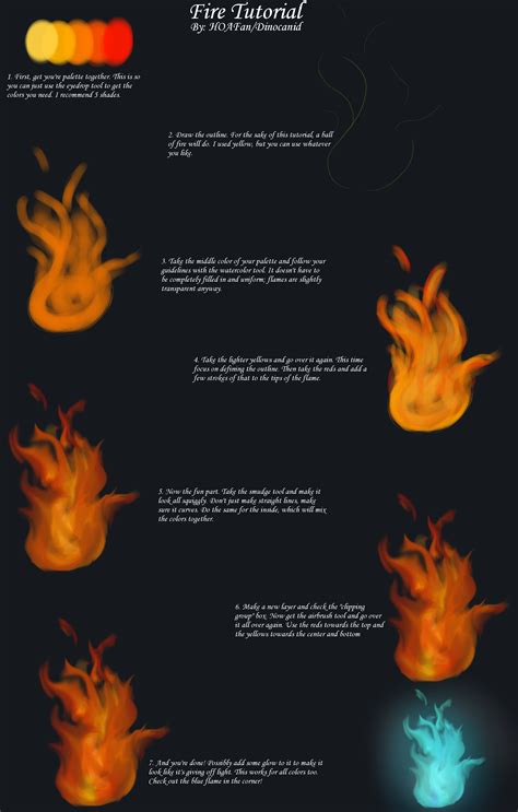 Fire Tutorial (Digital) by Dinocanid on DeviantArt