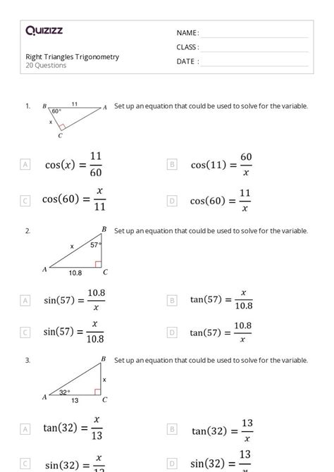 50+ trigonometry worksheets for 10th Grade on Quizizz | Free & Printable