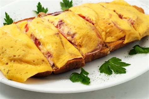 The Sandwich with Melted Cheese Stock Image - Image of toasted, meal ...