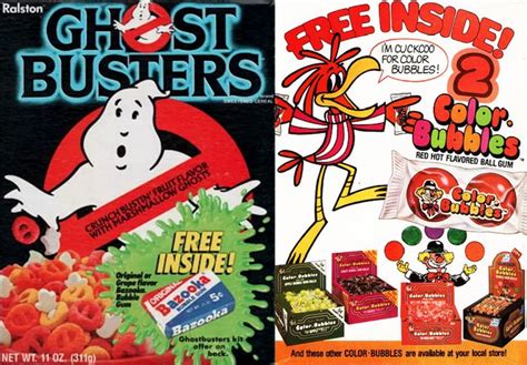 there are two different halloween candy ads on the same page, one is for ghostbusters and the ...