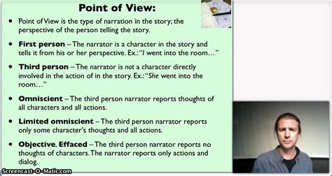 Literary Terms: Point of View - YouTube