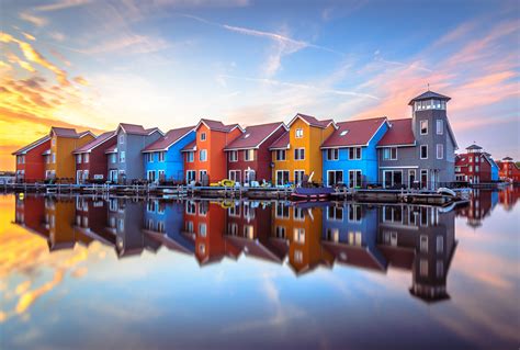 Wallpaper : sunset, holland, colors, architecture, buildings, saturated, Nikon, North, wideangle ...