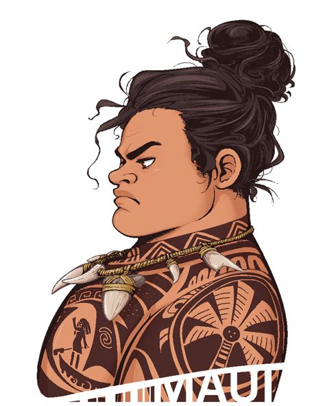 Maui - Serious Hair Bun [Moana] by Skydrathik on DeviantArt