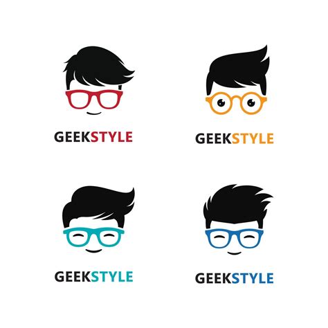 Geek Logo Icon Vector Design Illustration 7318021 Vector Art at Vecteezy