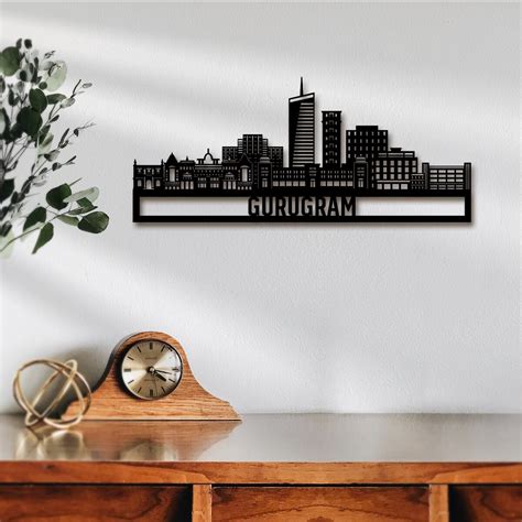 Gurugram Skyline Wall Hanging – Bigsmall.in