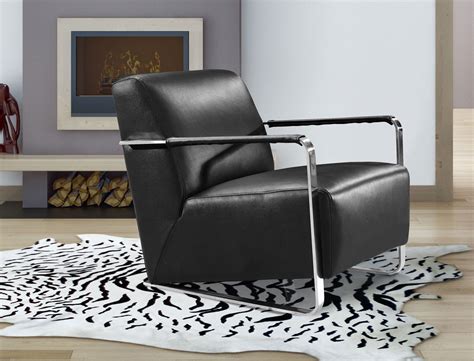 Modern Black Leather Low Profile Lounge Chair Kansas Missouri VIG ...