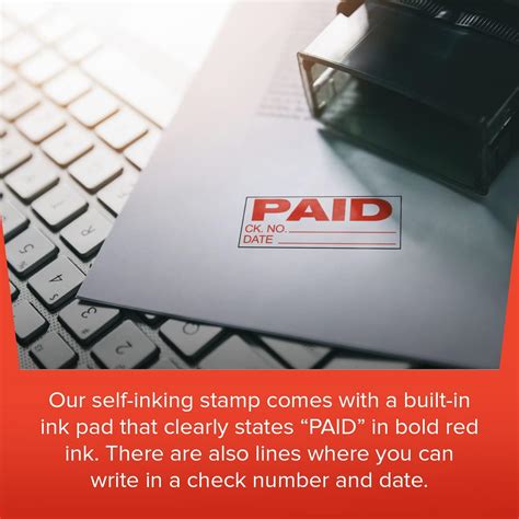 Buy Promot Paid Stamp Self Inking Stamp - Paid Stamp for Office ...