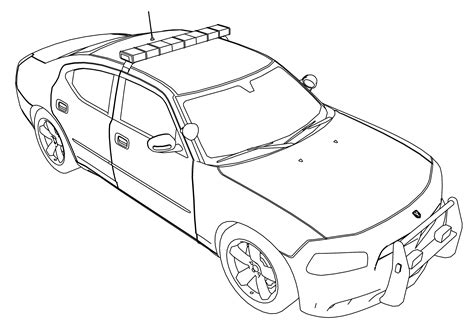 Printable Police Car Coloring Pages