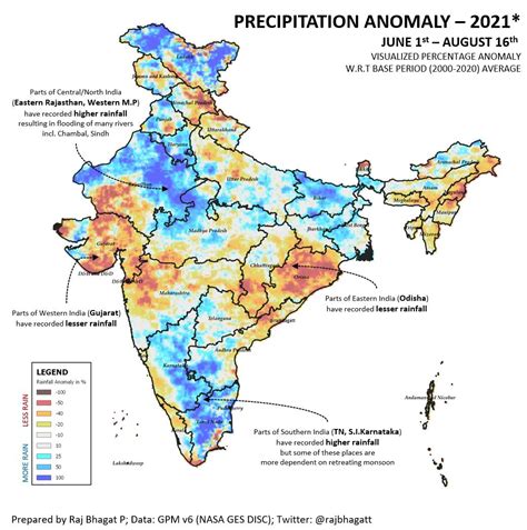 Maps show rainfall anomaly this year’s monsoon... - Maps on the Web