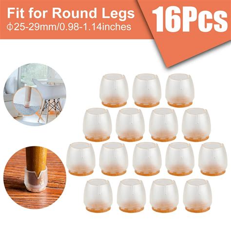 16pcs Silicone Chair Leg Caps Feet Pads Furniture Table Covers Floor ...