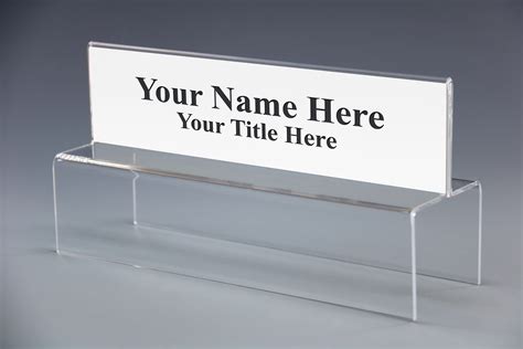 Cubicle Name Plate Holder. | Name plate, Acrylic sign, Desk name plates