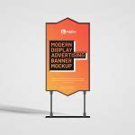 Free Backdrop Display Advertising Banner Mockup Design - Mockup Planet