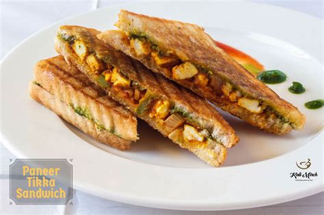 Paneer Tikka Grilled Sandwich - Kali Mirch - by Smita