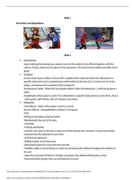 Arnis Rules and Regulation | PDF | Team Sports | Rules