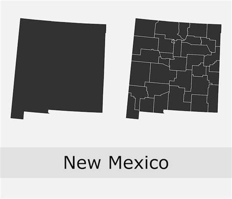 Premium Vector | New Mexico map counties outline