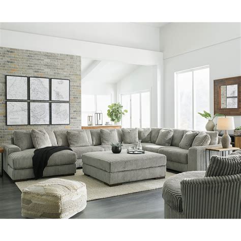 Signature Design by Ashley Lindyn 21105S8 Contemporary 6-Piece Sectional Sofa with Left Facing ...