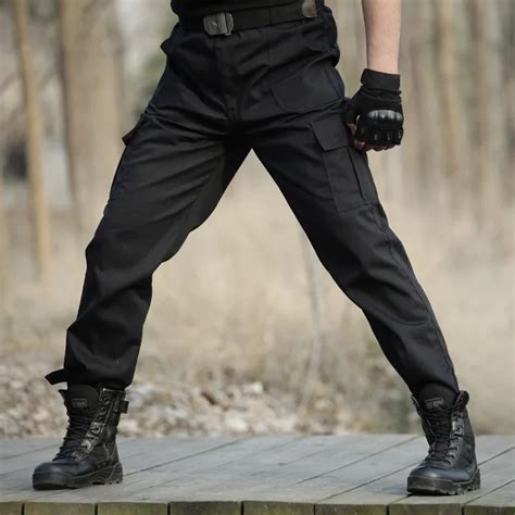 Black Military Tactical Cargo Pants Men Army Tactical Sweatpants High ...