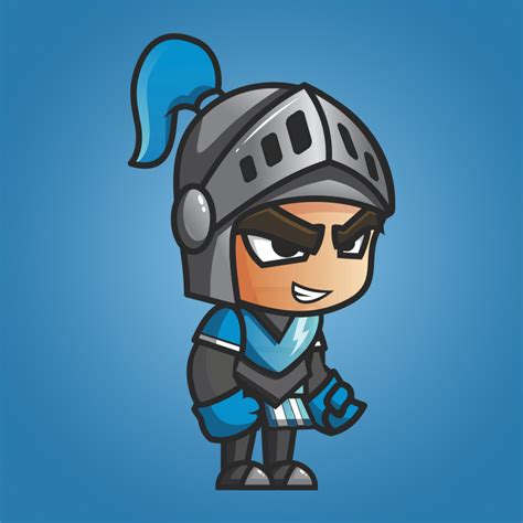 Blue Knight 2D Game Character Sprites - Royalty Free 2D Game assets | TokeGameArt | Game ...