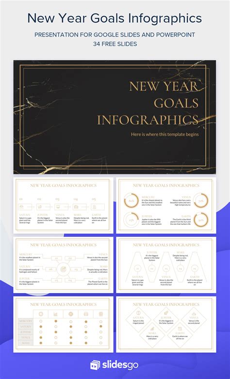 New Year Goals Infographics | Google Slides & PPT template