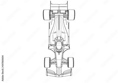 Silhouette F1 Car Vector Stock Vector | Adobe Stock