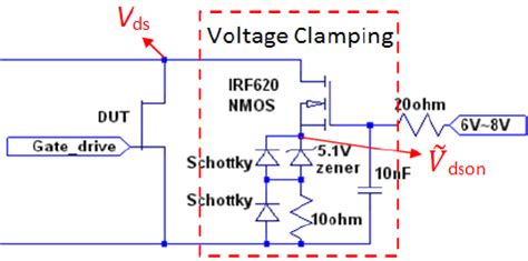 Voltage clamping circuit for V dson measurement | Download Scientific ...