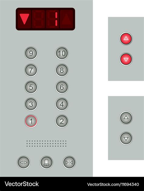 Elevator buttons panel Royalty Free Vector Image