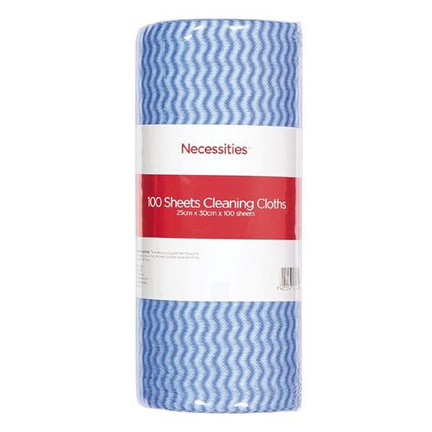 Necessities Brand Bulk Cleaning Cloths 25cm x 30cm 100 Pack | Warehouse Stationery, NZ